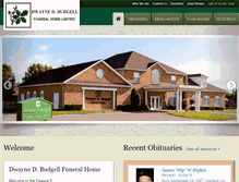 Tablet Screenshot of budgellfuneralhome.ca